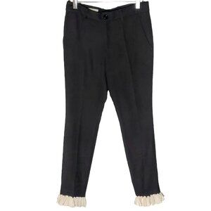 Gucci 2016 Black Trousers With Ruffle Accent